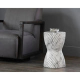 Cara Concrete Outdoor Round End Table - LOOMLAN - SUNPAN - Outdoor Side Tables