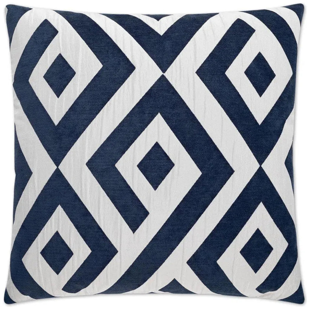 Carat Navy Blue Throw Pillow With Insert - LOOMLAN - Throw Pillows