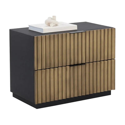 Carlin Wooden Bold Nightstand - LOOMLAN - SUNPAN - Nightstands