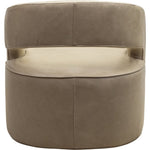 Carmel Leather Modern Elegance Swivel Chair - LOOMLAN - Olivia + Quinn - Club Chairs