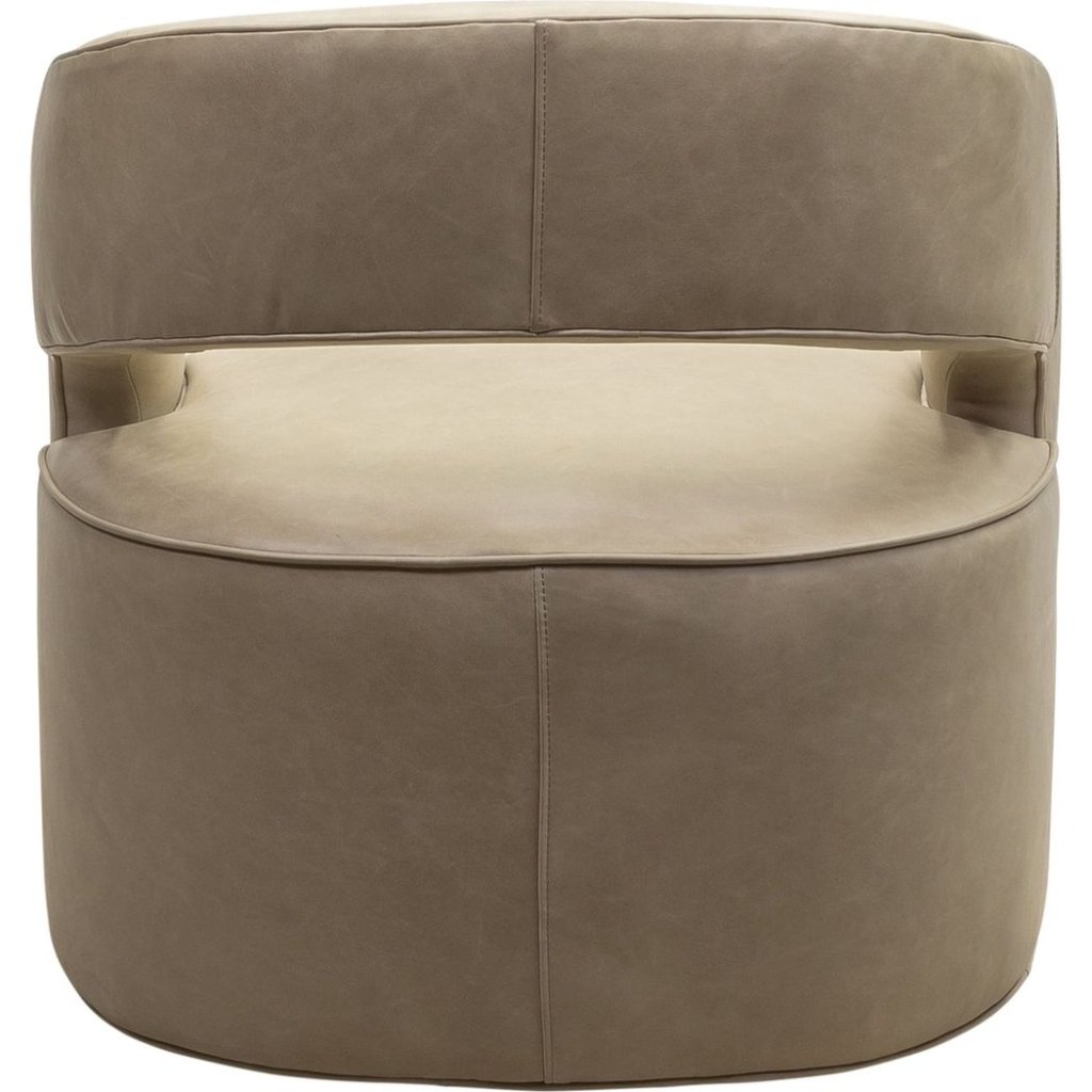 Carmel Leather Modern Elegance Swivel Chair - LOOMLAN - Olivia + Quinn - Club Chairs