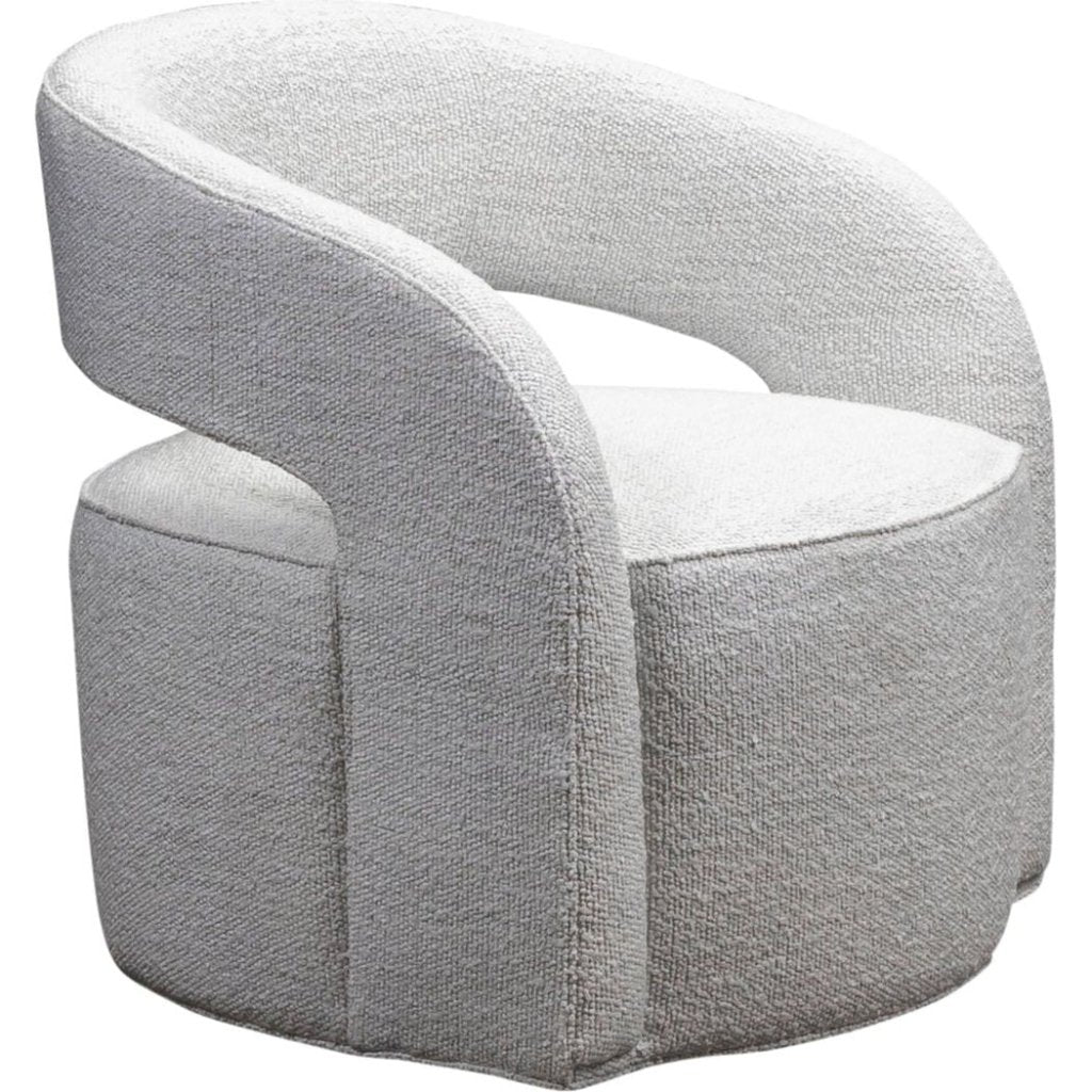 Carmel Leather Modern Elegance Swivel Chair - LOOMLAN - Olivia + Quinn - Club Chairs