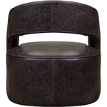 Carmel Leather Modern Elegance Swivel Chair - LOOMLAN - Olivia + Quinn - Club Chairs