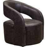 Carmel Leather Modern Elegance Swivel Chair - LOOMLAN - Olivia + Quinn - Club Chairs