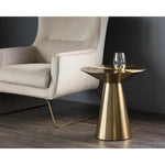 Carmel Stainless Steel Round End Table - LOOMLAN - SUNPAN - Side Tables