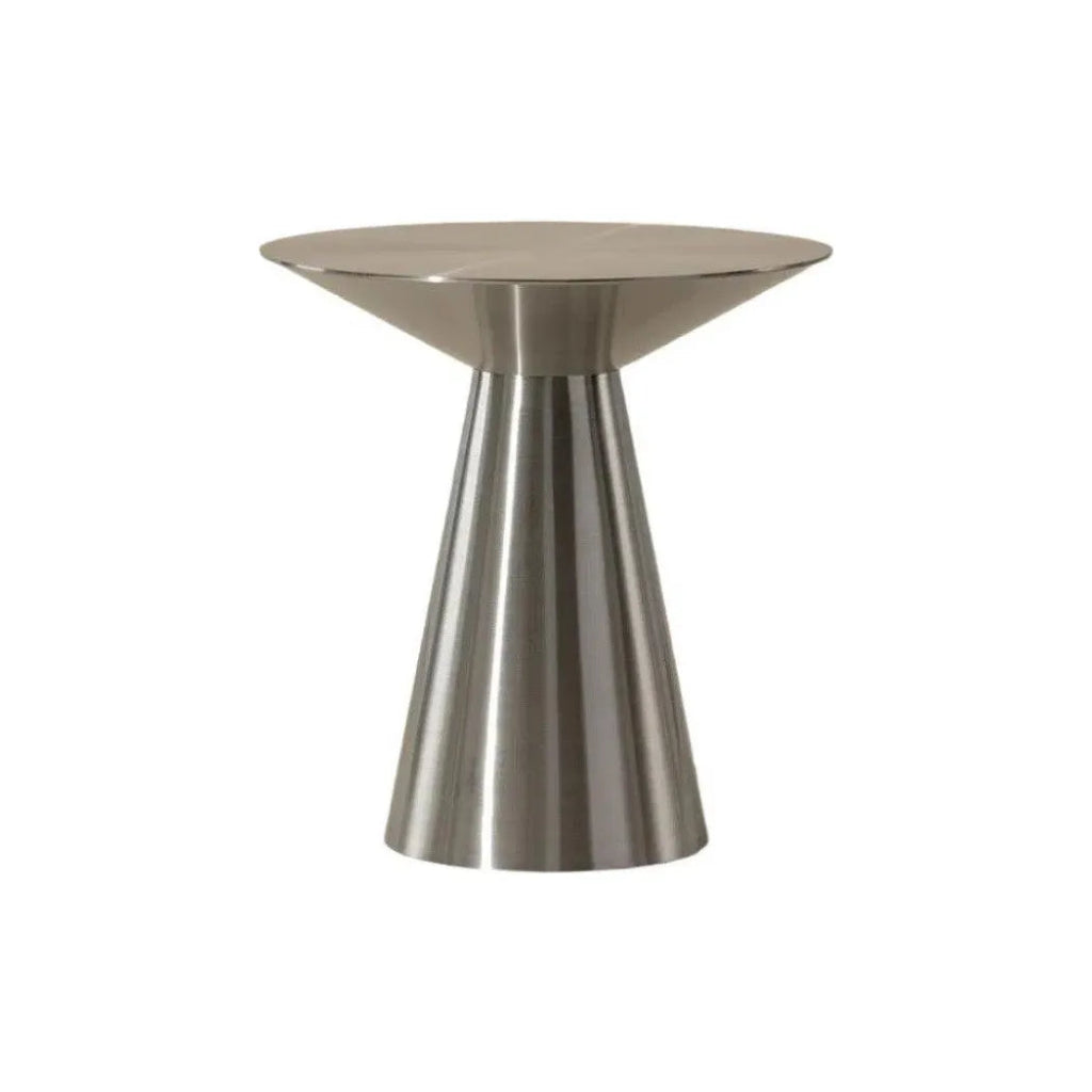 Carmel Stainless Steel Round End Table - LOOMLAN - SUNPAN - Side Tables