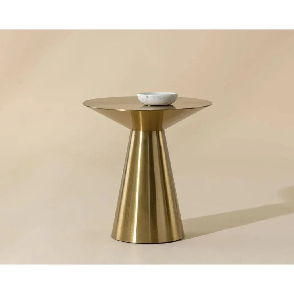 Carmel Stainless Steel Round End Table - LOOMLAN - SUNPAN - Side Tables