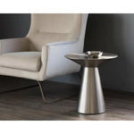 Carmel Stainless Steel Round End Table - LOOMLAN - SUNPAN - Side Tables