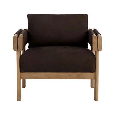 Carmichael Leather Lounge Chair - LOOMLAN - SUNPAN - Accent Chairs