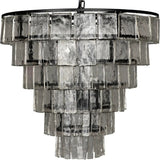Carnegie Metal and Glass Large Chandelier - LOOMLAN - Noir - Chandeliers