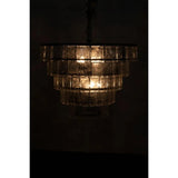 Carnegie Metal and Glass Large Chandelier - LOOMLAN - Noir - Chandeliers