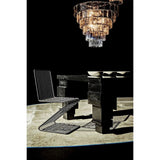 Carnegie Metal and Glass Large Chandelier - LOOMLAN - Noir - Chandeliers