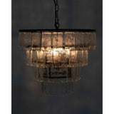 Carnegie Metal and Glass Medium Chandelier - LOOMLAN - Noir - Chandeliers