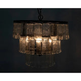 Carnegie Metal and Glass Small Chandelier - LOOMLAN - Noir - Chandeliers