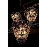 Carnegie Metal and Glass Small Chandelier - LOOMLAN - Noir - Chandeliers