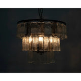 Carnegie Metal and Glass Small Chandelier - LOOMLAN - Noir - Chandeliers