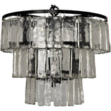 Carnegie Metal and Glass Small Chandelier - LOOMLAN - Noir - Chandeliers