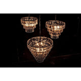 Carnegie Metal and Glass Small Chandelier - LOOMLAN - Noir - Chandeliers