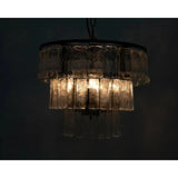 Carnegie Metal and Glass Small Chandelier - LOOMLAN - Noir - Chandeliers