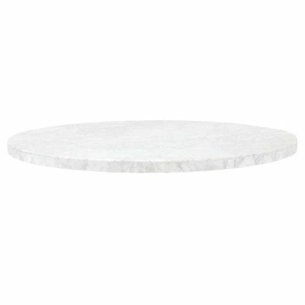 Carrera White Marble Round Dining Table Top - LOOMLAN - Essentials For Living - Dining Tables