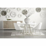 Carrera White Marble Round Dining Table Top - LOOMLAN - Essentials For Living - Dining Tables