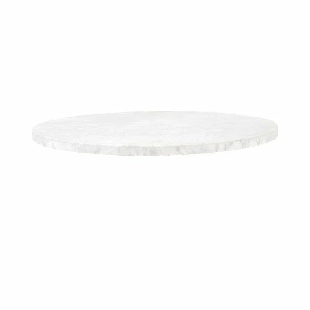 Carrera White Marble Round Dining Table Top - LOOMLAN - Essentials For Living - Dining Tables