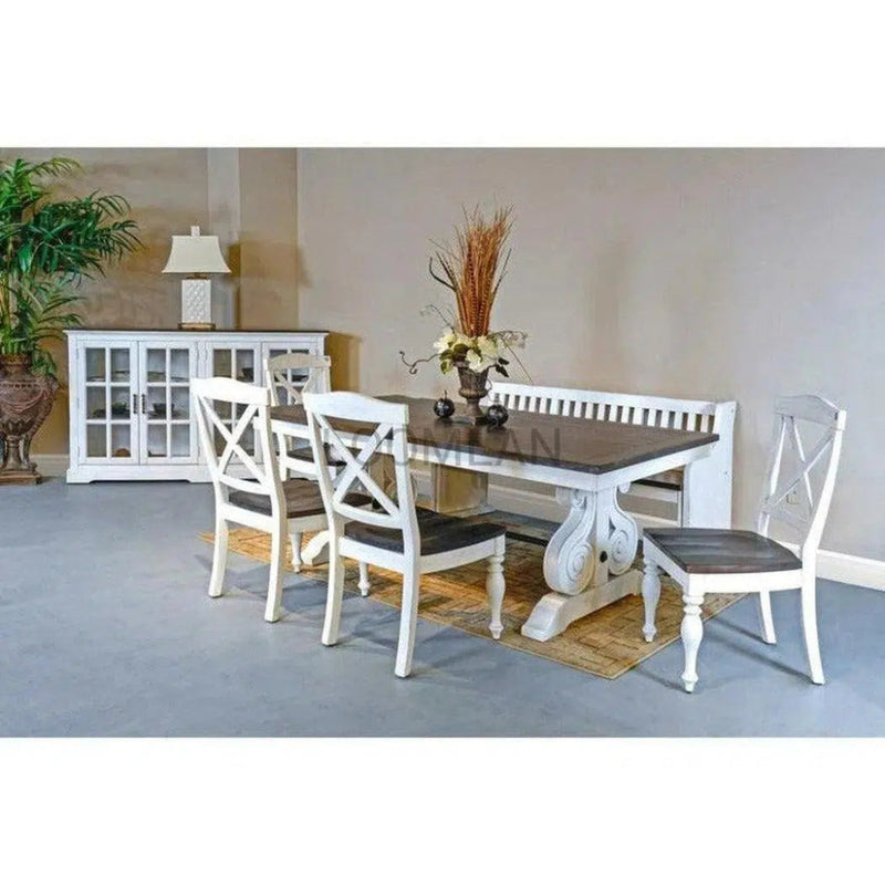 Carriage House Slat Back Bench - LOOMLAN - Sunny D - Dining Benches