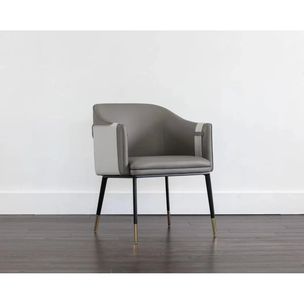 Carter Leather Dining Armchair - LOOMLAN - SUNPAN - Dining Chairs