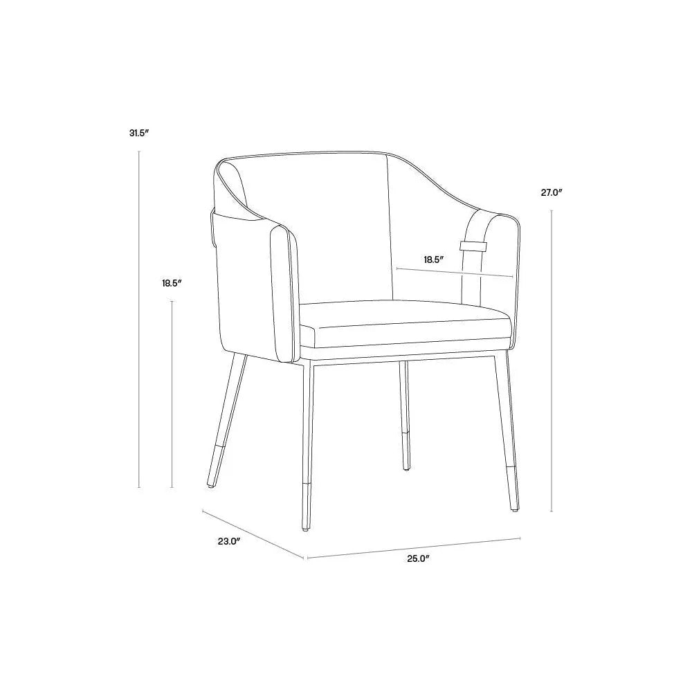 Carter Leather Dining Armchair - LOOMLAN - SUNPAN - Dining Chairs