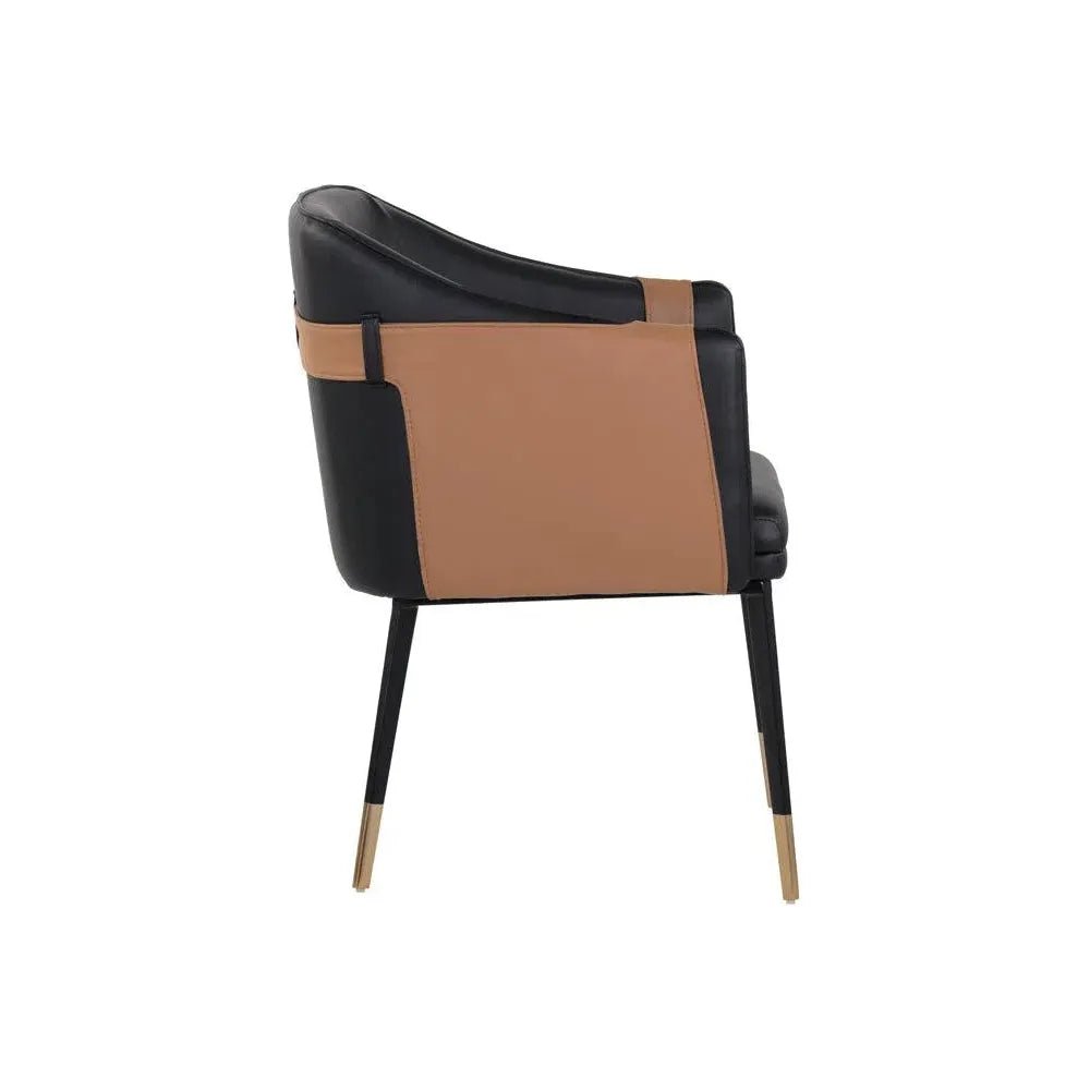 Carter Leather Dining Armchair - LOOMLAN - SUNPAN - Dining Chairs