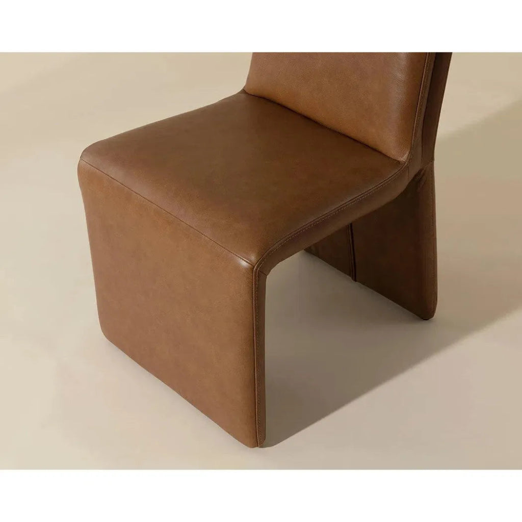 Cascata Leather Dining Armchair - LOOMLAN - SUNPAN - Dining Chairs