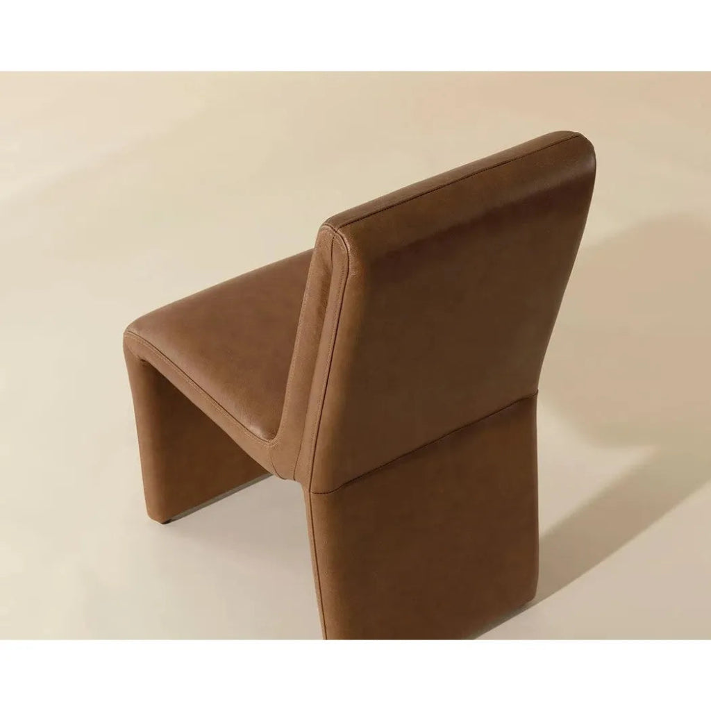 Cascata Leather Dining Armchair - LOOMLAN - SUNPAN - Dining Chairs