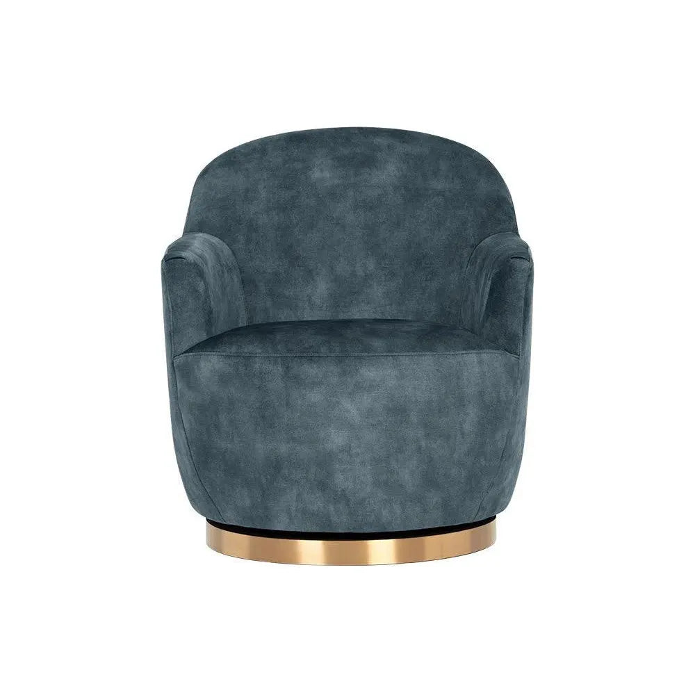 Casey Fabric Swivel Lounge Chair - LOOMLAN - SUNPAN - Club Chairs