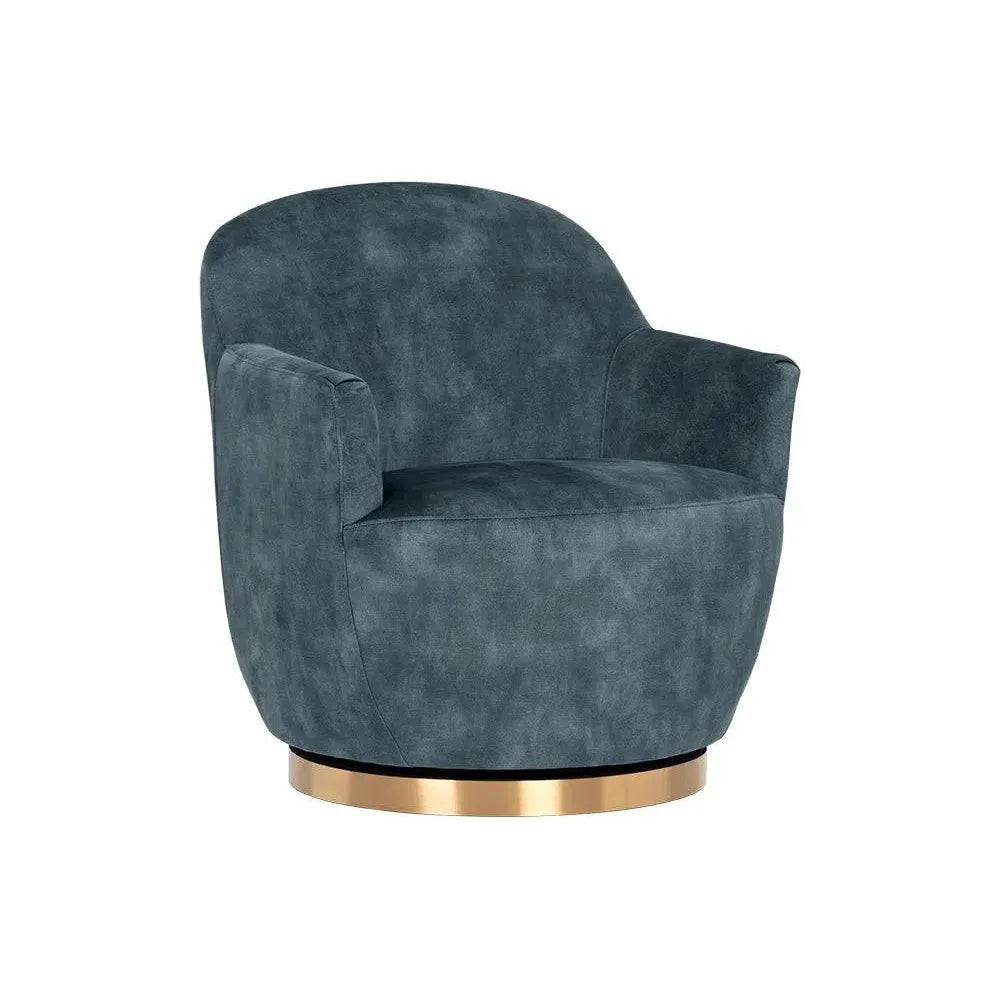 Casey Fabric Swivel Lounge Chair - LOOMLAN - SUNPAN - Club Chairs