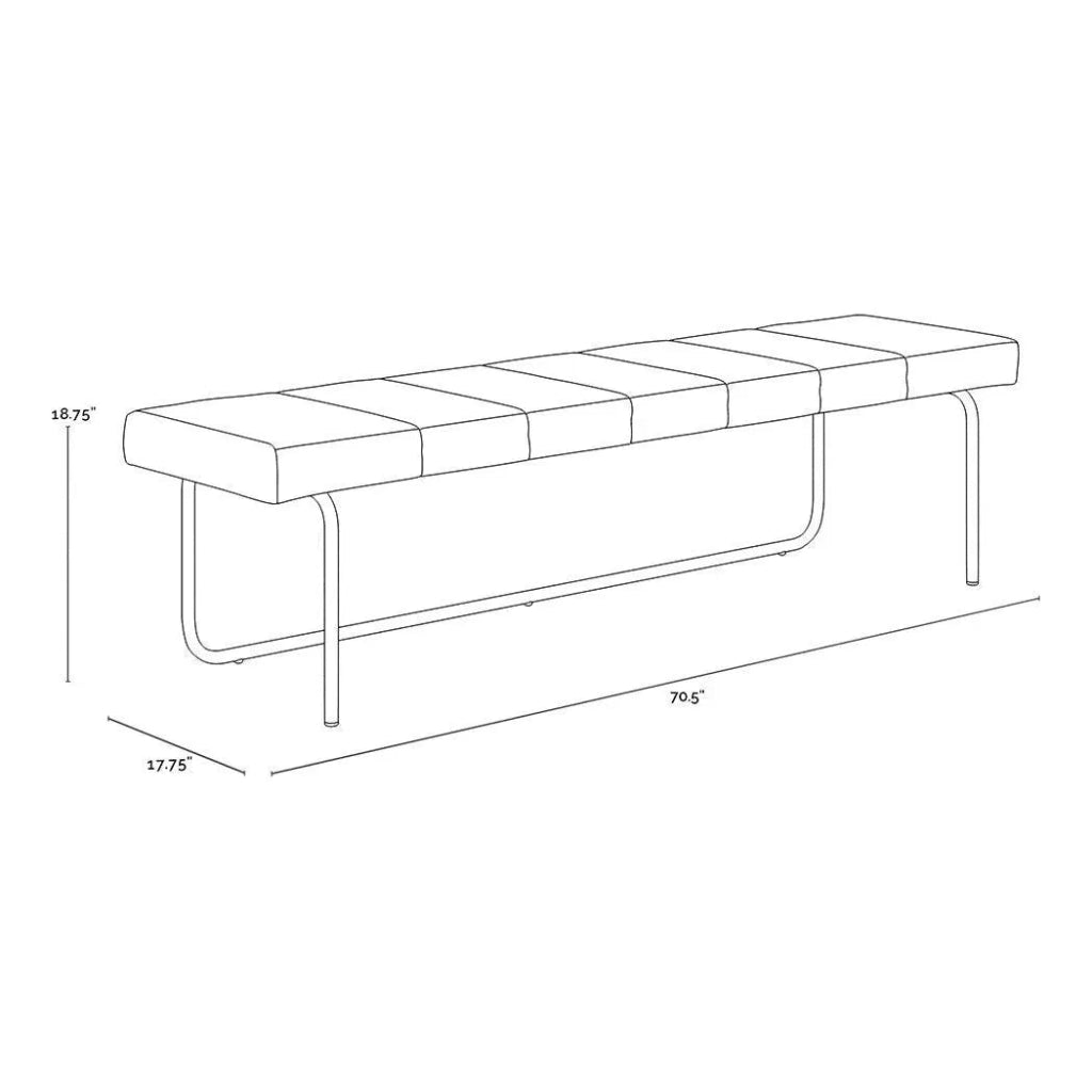 Casimir Modern Backless Bench - LOOMLAN - SUNPAN - Bedroom Benches