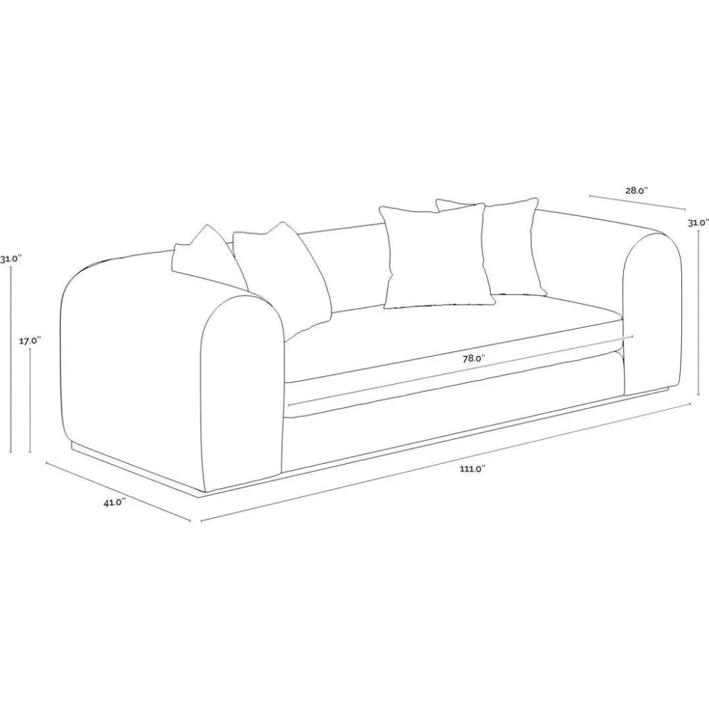 Caspian Sofa Copenhagen White Light Wood Base - LOOMLAN - SUNPAN - Sofas & Loveseats