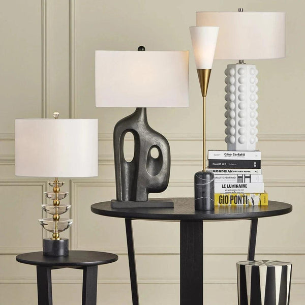 Cassandra White Table Lamp - LOOMLAN - Currey & Co - Table Lamps