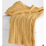 Cassy Cable Knitted Throw Blanket - LOOMLAN - Throw Blankets