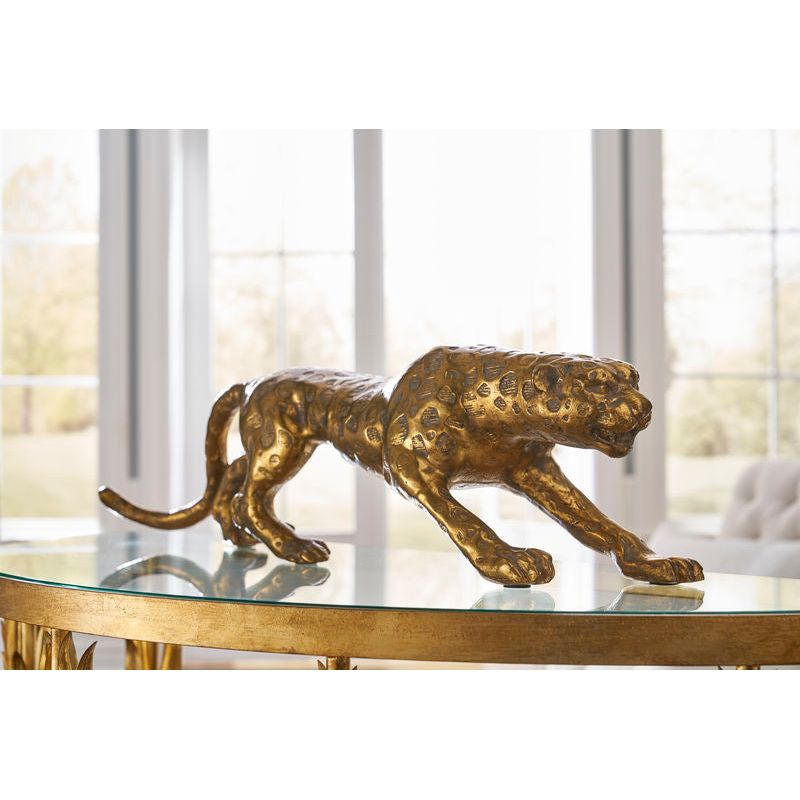 Cast Composite Crafted Leopard Sculpture - LOOMLAN - Chelsea House - Statues & Sculptures