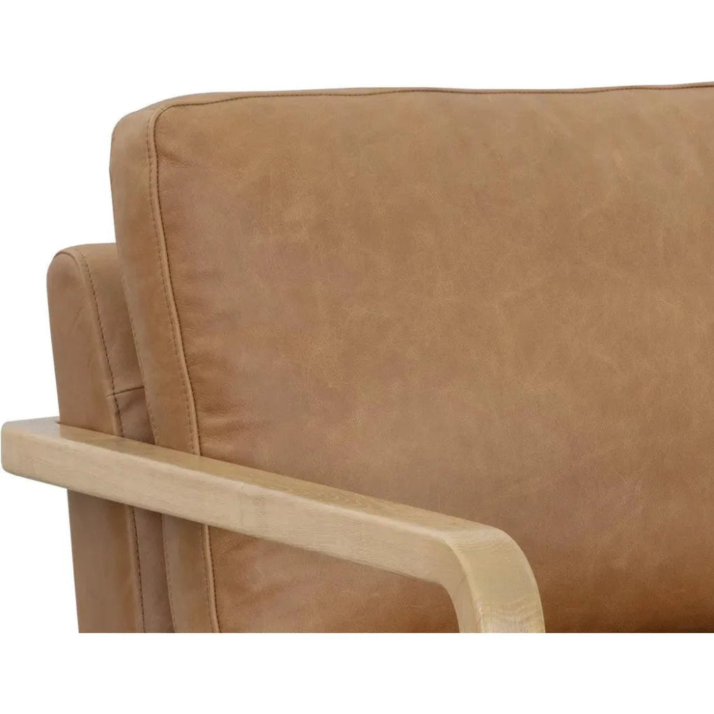 Castell Leather Swivel Lounge Chair - LOOMLAN - SUNPAN - Club Chairs