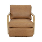 Castell Leather Swivel Lounge Chair - LOOMLAN - SUNPAN - Club Chairs