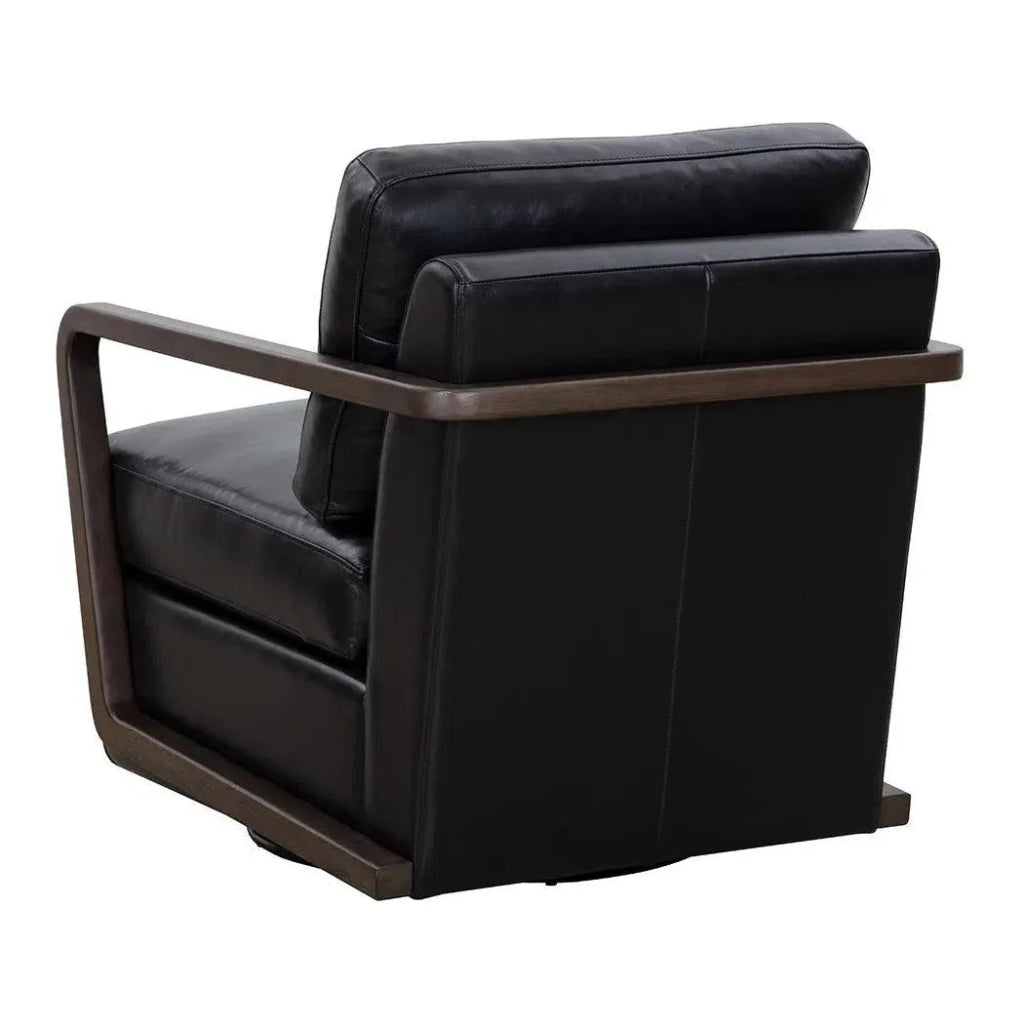 Castell Leather Swivel Lounge Chair - LOOMLAN - SUNPAN - Club Chairs