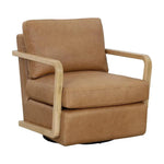 Castell Leather Swivel Lounge Chair - LOOMLAN - SUNPAN - Club Chairs