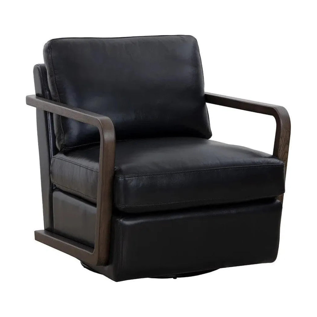 Castell Leather Swivel Lounge Chair - LOOMLAN - SUNPAN - Club Chairs