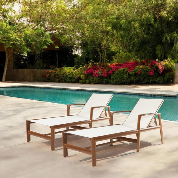 Castelle Berkeley Sling Chaise Sunlounger - LOOMLAN - Castelle - Outdoor Cabanas & Loungers