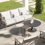 Castelle Tulip Outdoor Round Coffee Table - LOOMLAN - Castelle - Outdoor Coffee Tables