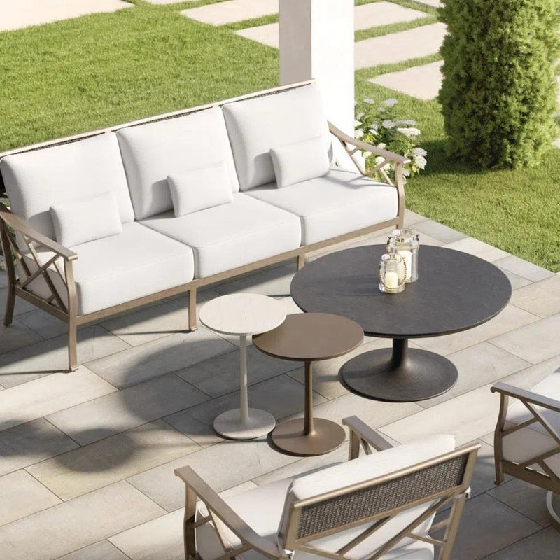Castelle Tulip Outdoor Round Coffee Table - LOOMLAN - Castelle - Outdoor Coffee Tables