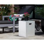 Castor Concrete Outdoor Square End Table - LOOMLAN - SUNPAN - Outdoor Side Tables