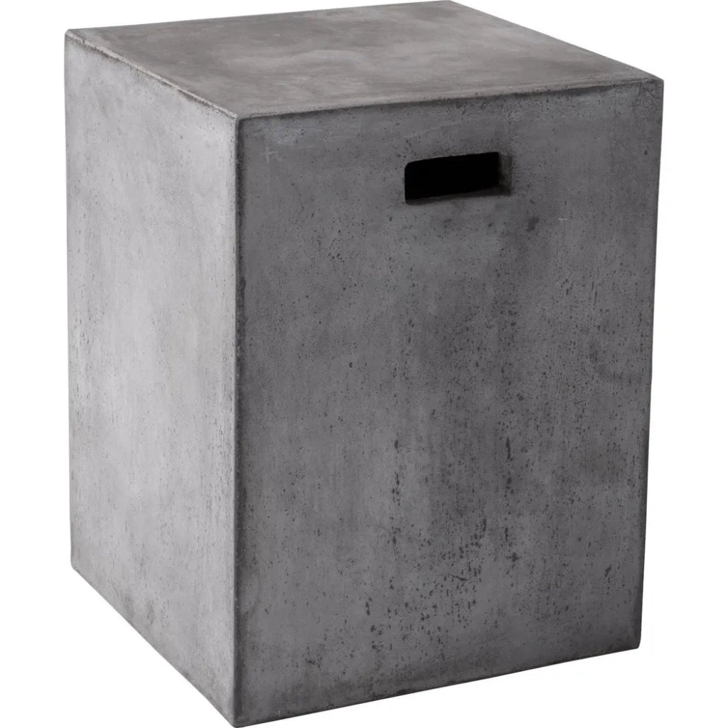 Castor Concrete Outdoor Square End Table - LOOMLAN - SUNPAN - Outdoor Side Tables