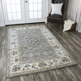 Cati Gray Round Area Rugs For Dining Room - LOOMLAN - LOOMLAN - Area Rugs